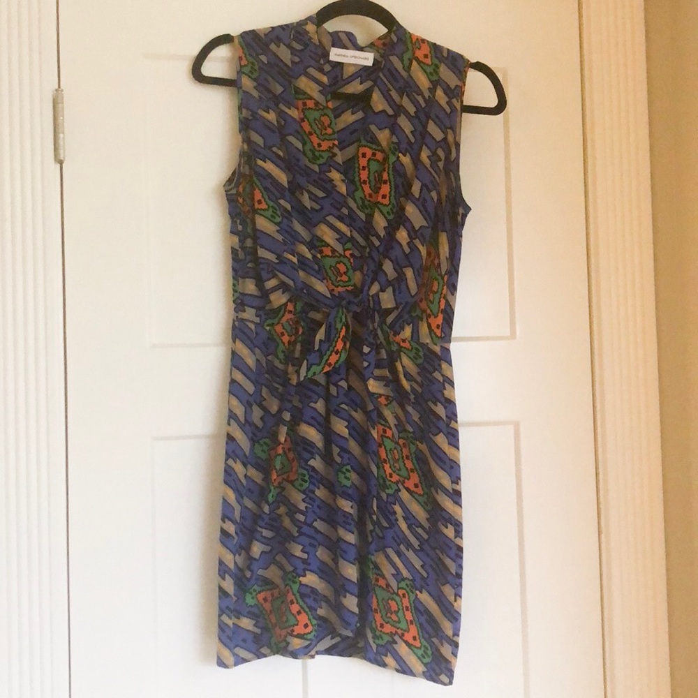 Amanda Uprichard silk front tie dress